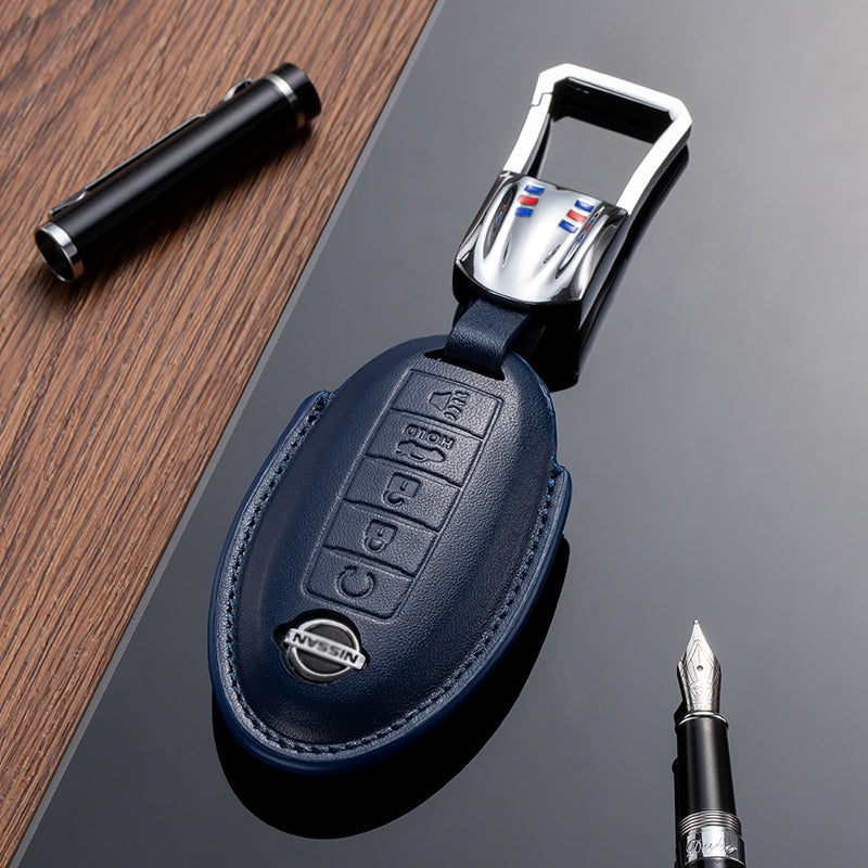 Leather Key Fob Cover for Nissan (Model A) - T-Carbon Official Store