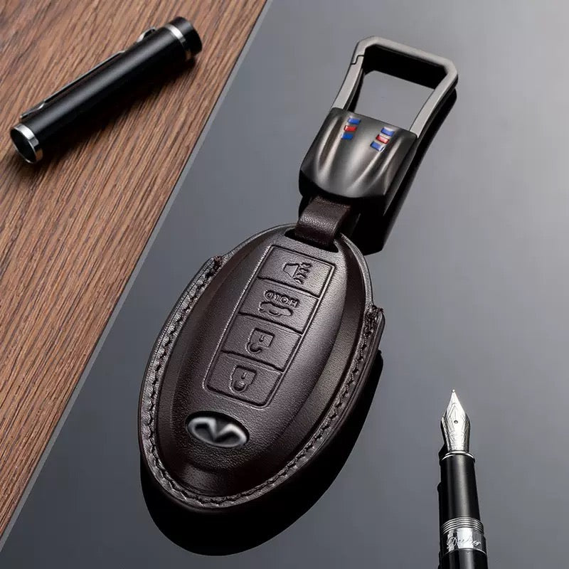 Leather Key Fob Cover for Infiniti (Model B) - T-Carbon Official Store