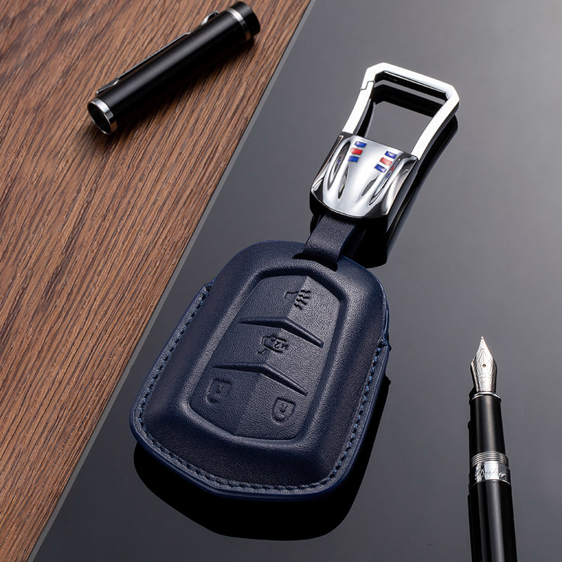 Leather Key Fob Cover for Cadillac (Model B) - T-Carbon Official Store