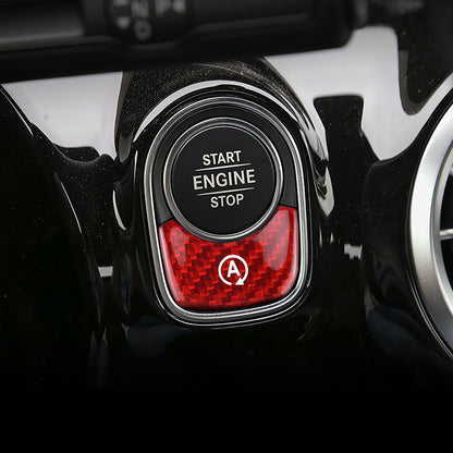 Carbon Fiber Automatic Start Stop Button for Mercedes Benz (Model A)