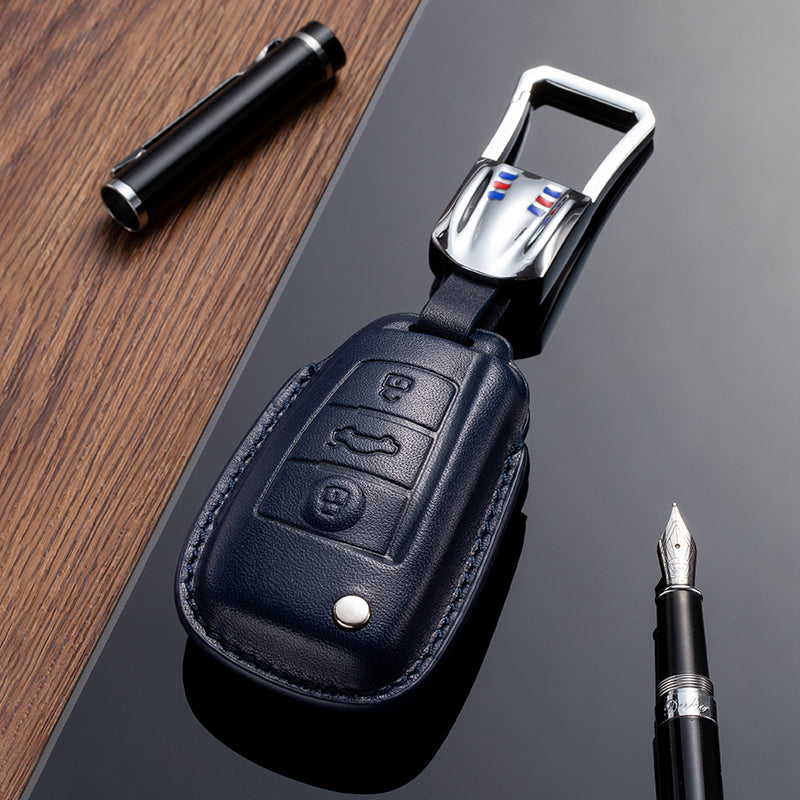 Leather Key Fob Cover for Audi (Model B) - T-Carbon Official Store