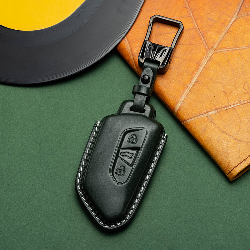 Exclusive Leather Key Fob Cover for Volkswagen (Model F)