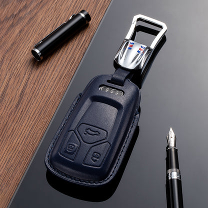 Leather Key Fob Cover for Audi (Model C) - T-Carbon Official Store