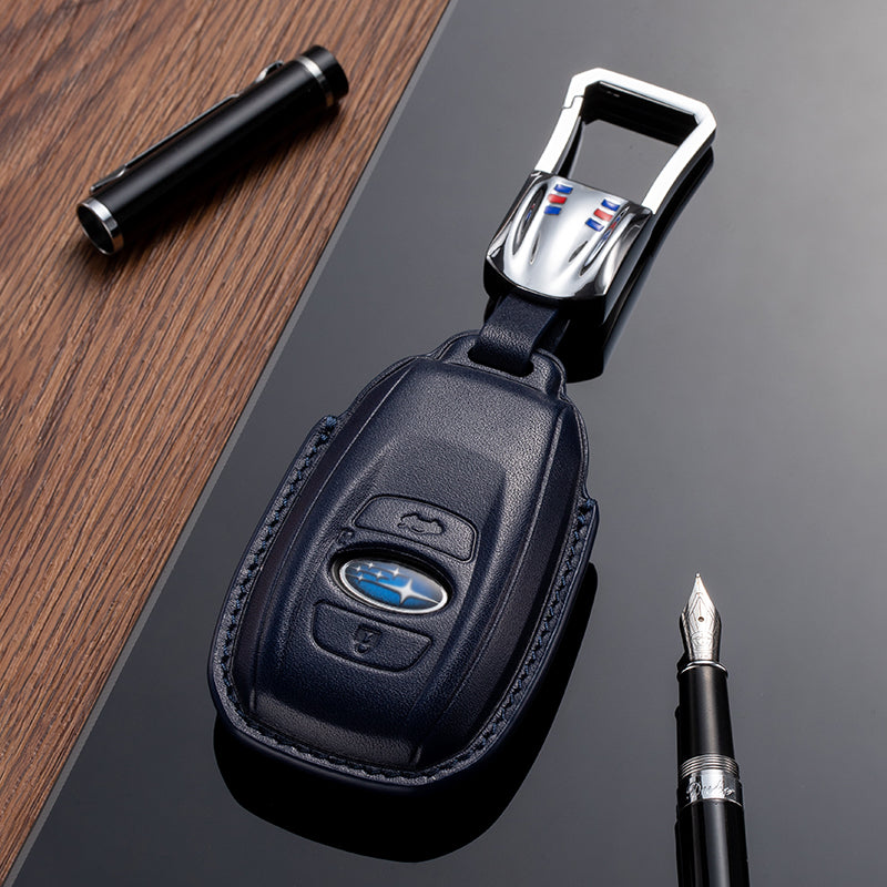 Leather Key Fob Cover for Subaru (Model B)