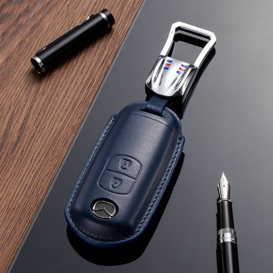 Leather Key Fob Cover for Mazda (Model A) - T-Carbon Official Store