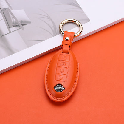 Pastel Leather Key Fob Cover for Nissan (Model A) - T-Carbon Official Store