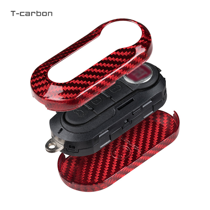 T-Carbon for Fiat Carbon Fiber Key Fob Case (Model A) - T-Carbon Official Store