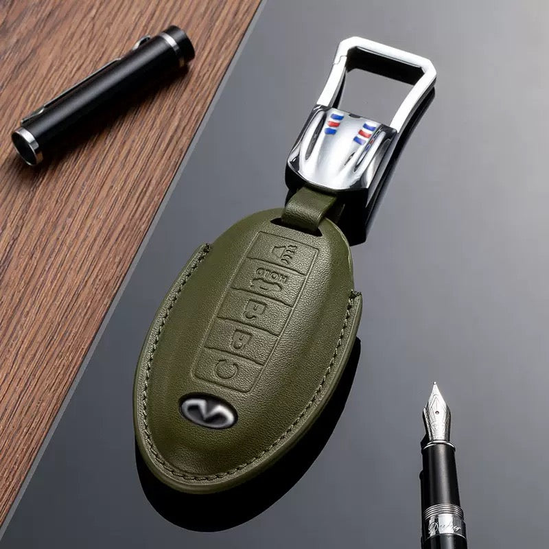 Leather Key Fob Cover for Infiniti (Model B) - T-Carbon Official Store