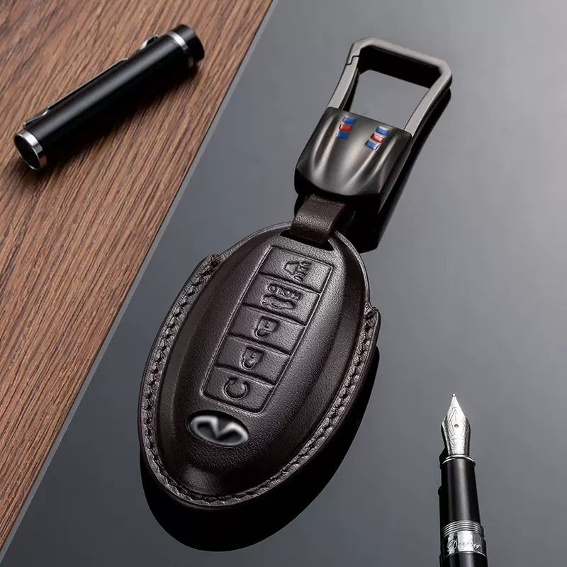 Leather Key Fob Cover for Infiniti (Model B) - T-Carbon Official Store