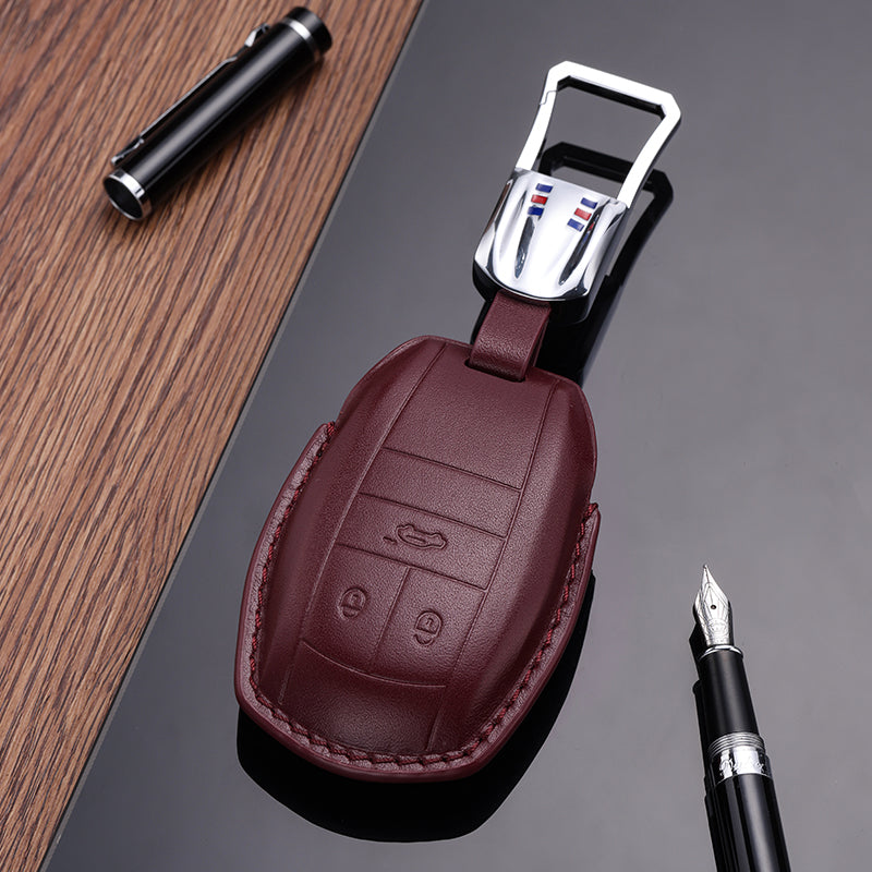 Leather Key Fob Cover for Bentley (Model A)