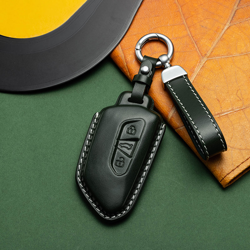 Exclusive Leather Key Fob Cover for Volkswagen (Model F)