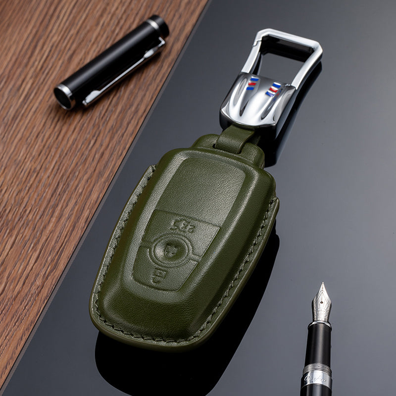 Leather Key Fob Cover for Ford (Model C) - T-Carbon Official Store