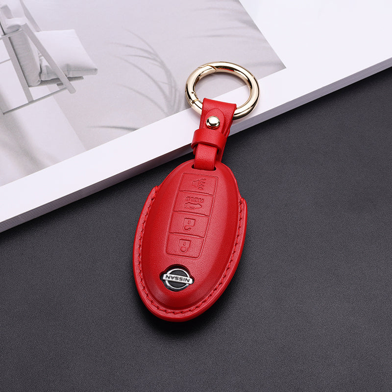 Pastel Leather Key Fob Cover for Nissan (Model A) - T-Carbon Official Store