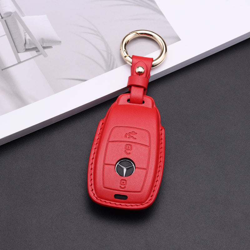 Pastel Leather Key Fob Cover for Mercedes Benz (Model B) - T-Carbon Official Store