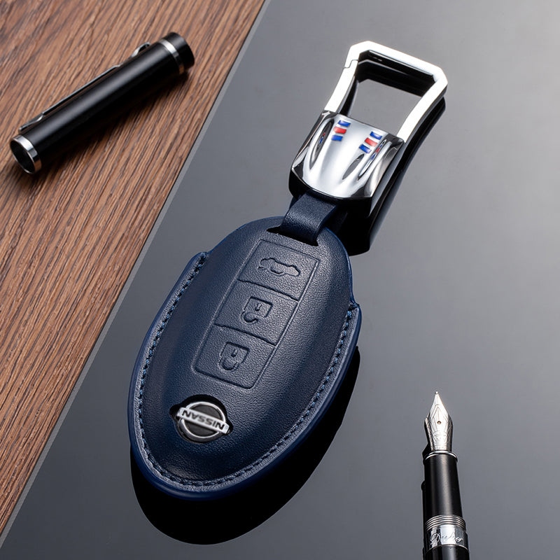 Leather Key Fob Cover for Nissan (Model A) - T-Carbon Official Store