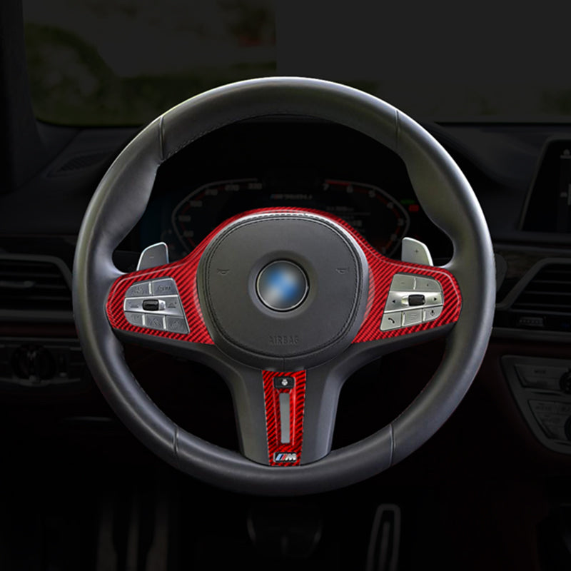 BMW Carbon Fiber Steering Wheel Cover (Model E: 2022-2023)