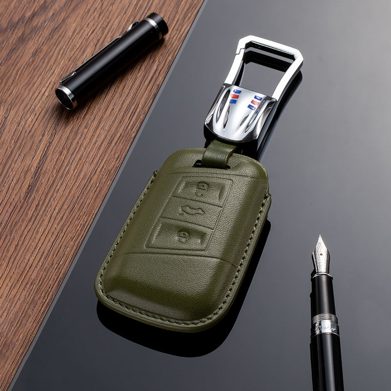 Leather Key Fob Cover for Volkswagen (Model E) - T-Carbon Official Store