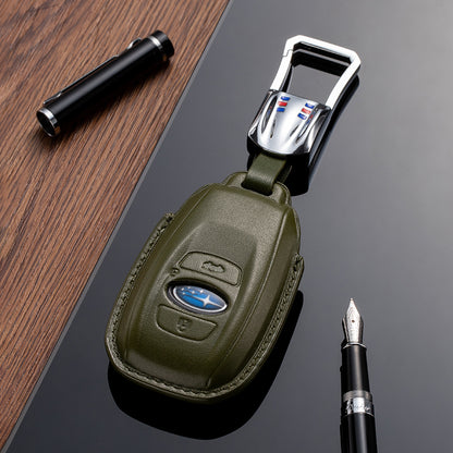 Leather Key Fob Cover for Subaru (Model B)