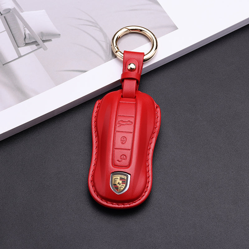 Pastel Leather Key Fob Cover for Porsche (Model C) - T-Carbon Official Store
