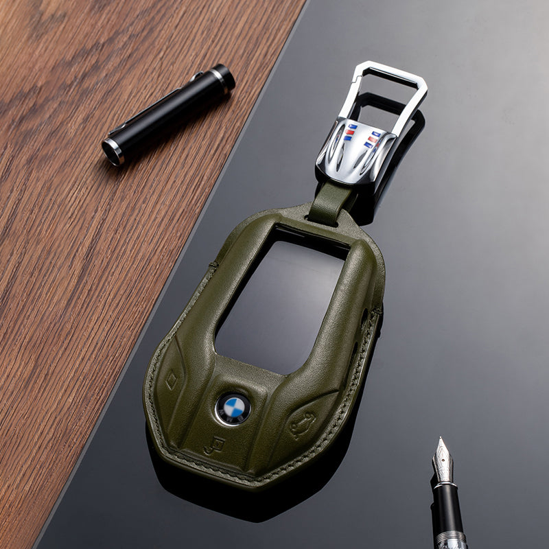 Leather Key Fob Cover for BMW (Model C) - T-Carbon Official Store