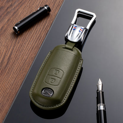 Leather Key Fob Cover for Mazda (Model A) - T-Carbon Official Store