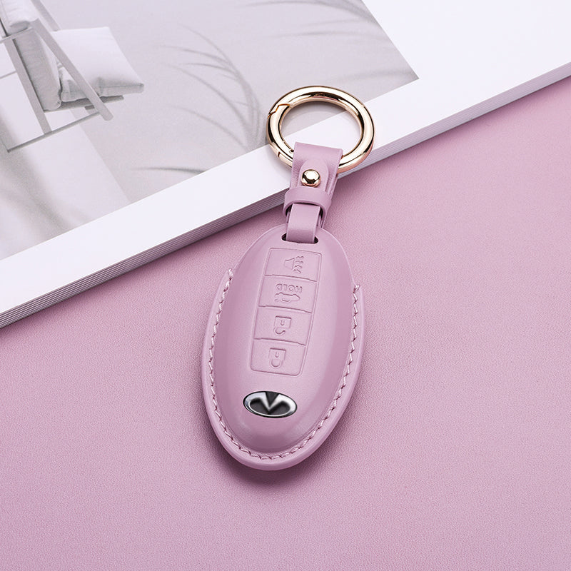 Pastel Leather Key Fob Cover for Infiniti (Model B) - T-Carbon Official Store