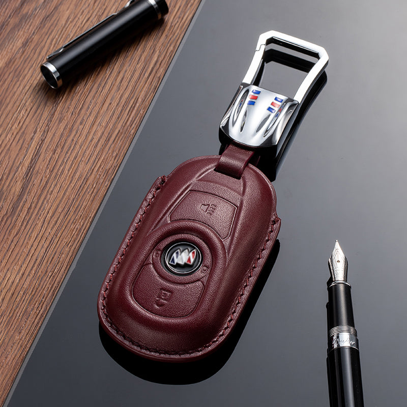 Leather Key Fob Cover for Buick (Model A) - T-Carbon Official Store