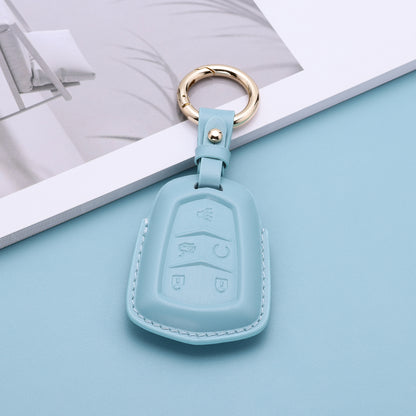 Pastel Leather Key Fob Cover for Cadillac (Model B)