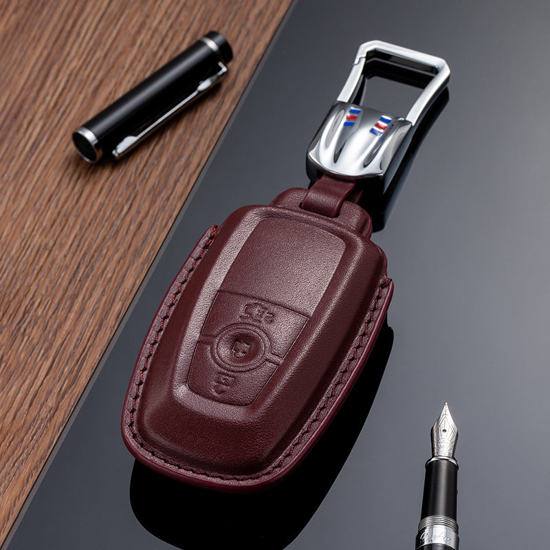 Leather Key Fob Cover for Ford (Model C) - T-Carbon Official Store