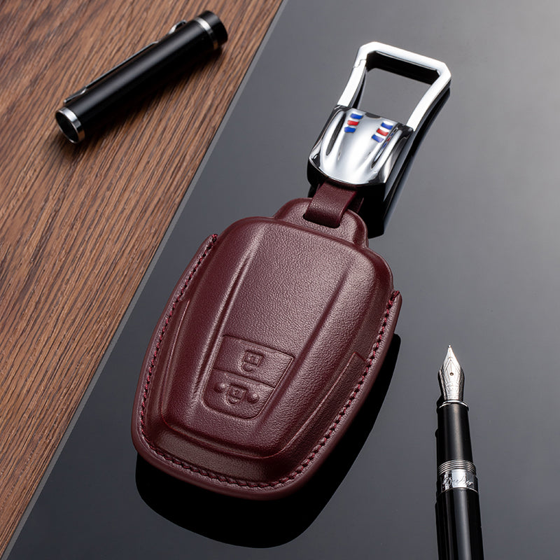 Leather Key Fob Cover for Toyota (Model D) - T-Carbon Official Store
