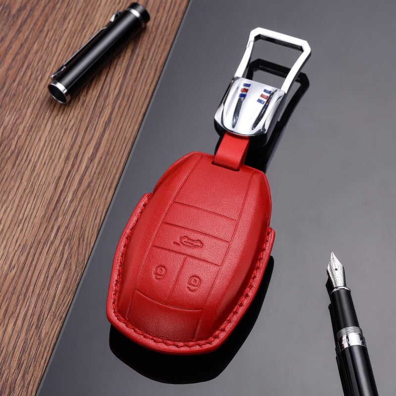 Leather Key Fob Cover for Bentley (Model A)