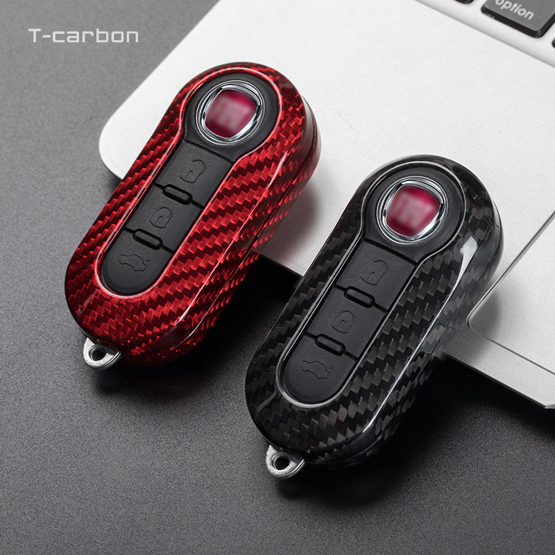 T-Carbon for Fiat Carbon Fiber Key Fob Case (Model A) - T-Carbon Official Store
