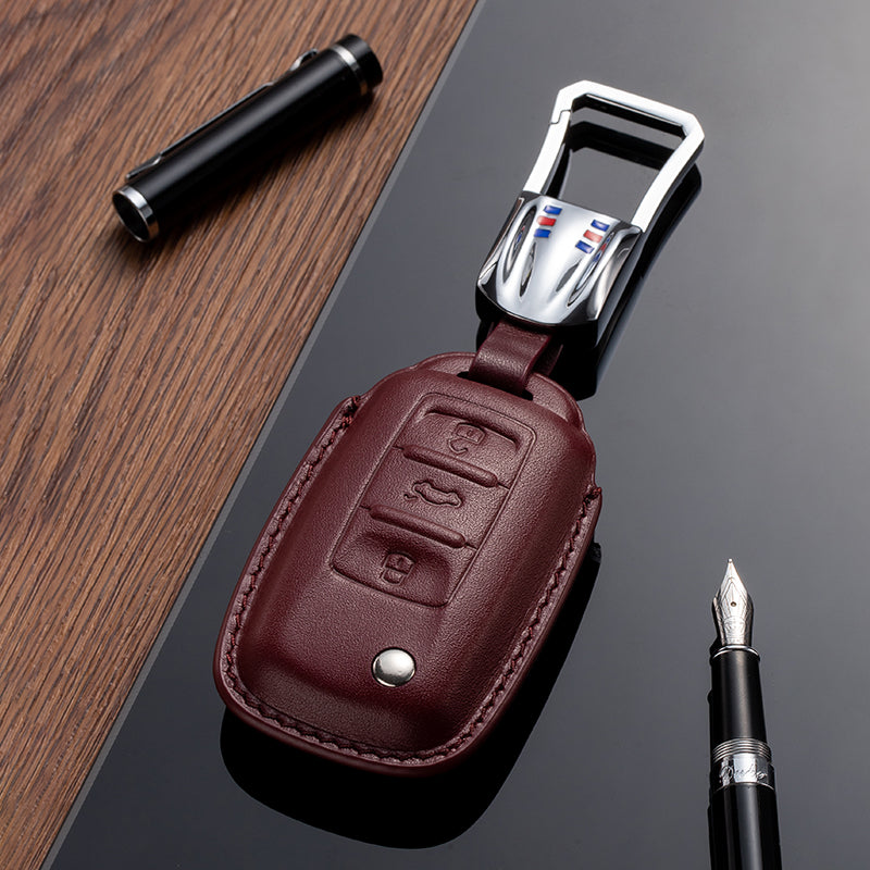 Leather Key Fob Cover for Volkswagen (Model A/B) - T-Carbon Official Store