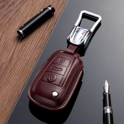 Leather Key Fob Cover for Audi (Model B) - T-Carbon Official Store
