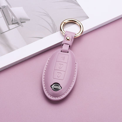 Pastel Leather Key Fob Cover for Nissan (Model A) - T-Carbon Official Store