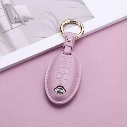 Pastel Leather Key Fob Cover for Nissan (Model A) - T-Carbon Official Store
