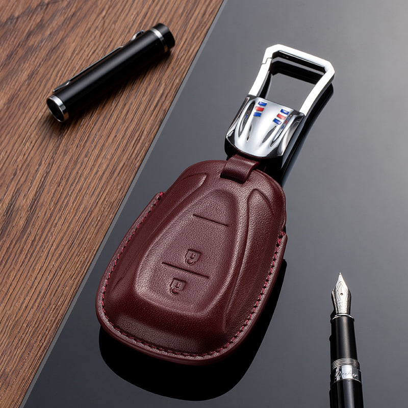 Leather Key Fob Cover for Chevrolet (Model B)