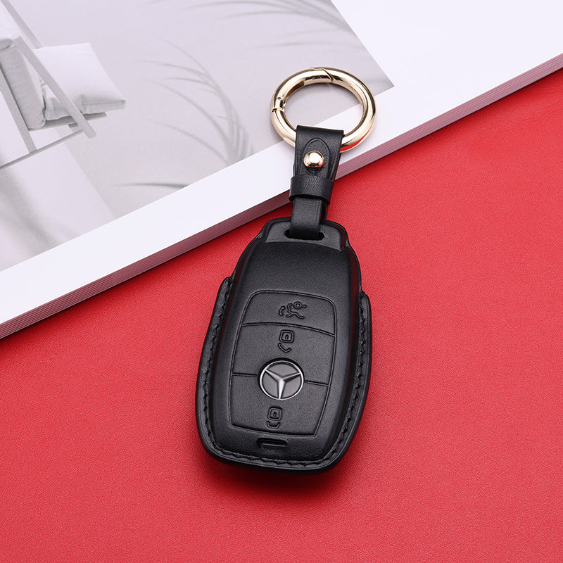 1set Keychain & Car Key Cover Compatible With Benz, Key Fob Cover