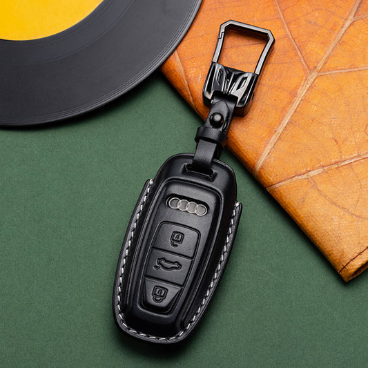 Exclusive Leather Key Fob Cover for Audi (Model D)