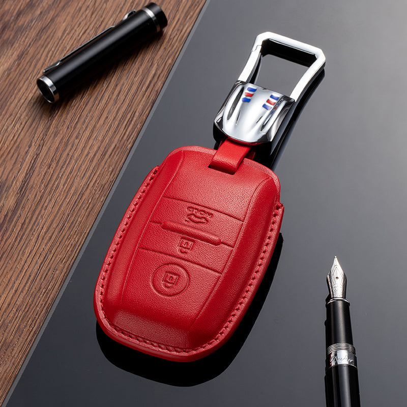 Leather Key Fob Cover for Kia (Model A) - T-Carbon Official Store