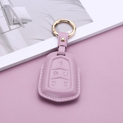 Pastel Leather Key Fob Cover for Cadillac (Model B)