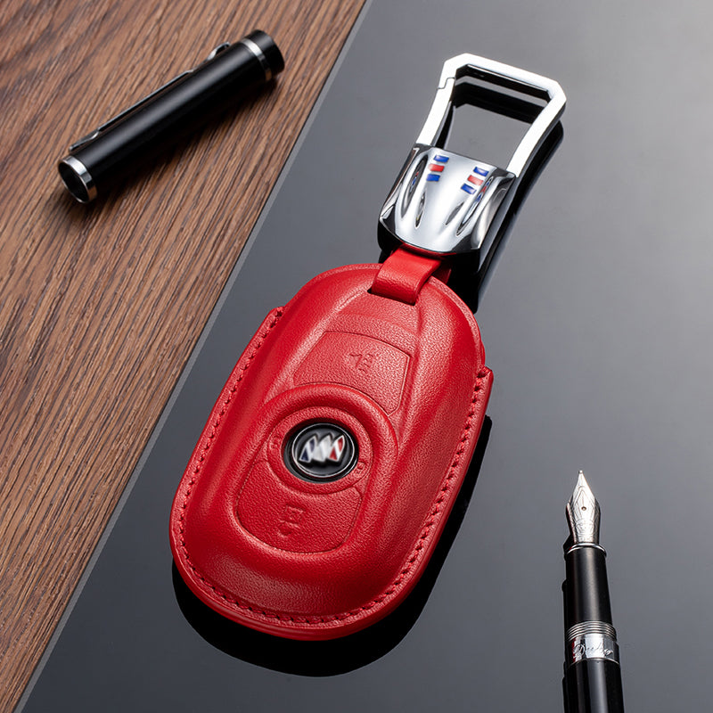 Leather Key Fob Cover for Buick (Model A) - T-Carbon Official Store