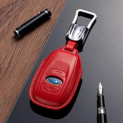 Leather Key Fob Cover for Subaru (Model B)