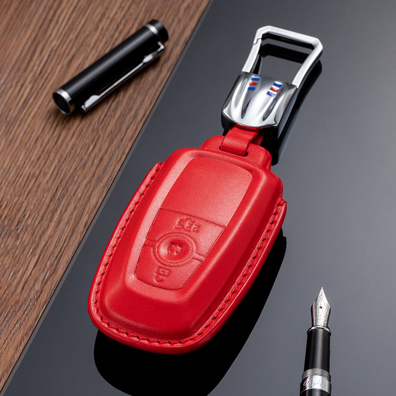 Leather Key Fob Cover for Ford (Model C) - T-Carbon Official Store