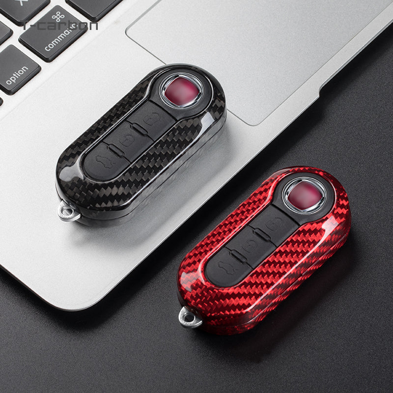 T-Carbon for Fiat Carbon Fiber Key Fob Case (Model A) - T-Carbon Official Store