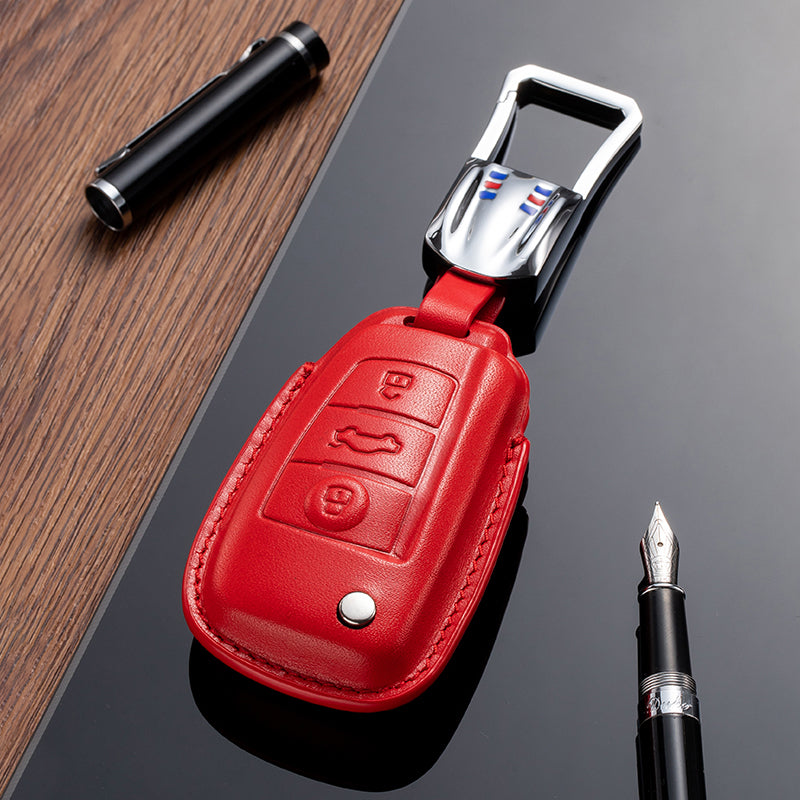 Leather Key Fob Cover for Audi (Model B) - T-Carbon Official Store