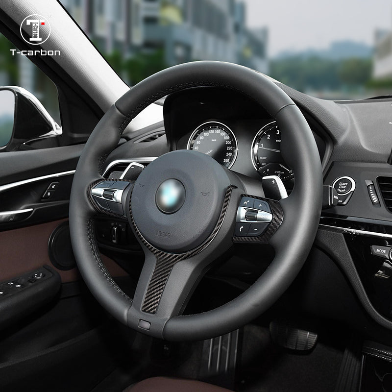 BMW Carbon Fiber Steering Wheel Cover (Model B: 2016-2018)