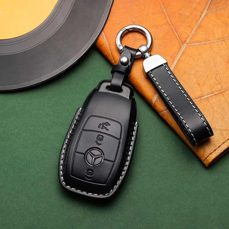 Exclusive Leather Key Fob Cover for Mercedes Benz (Model B)