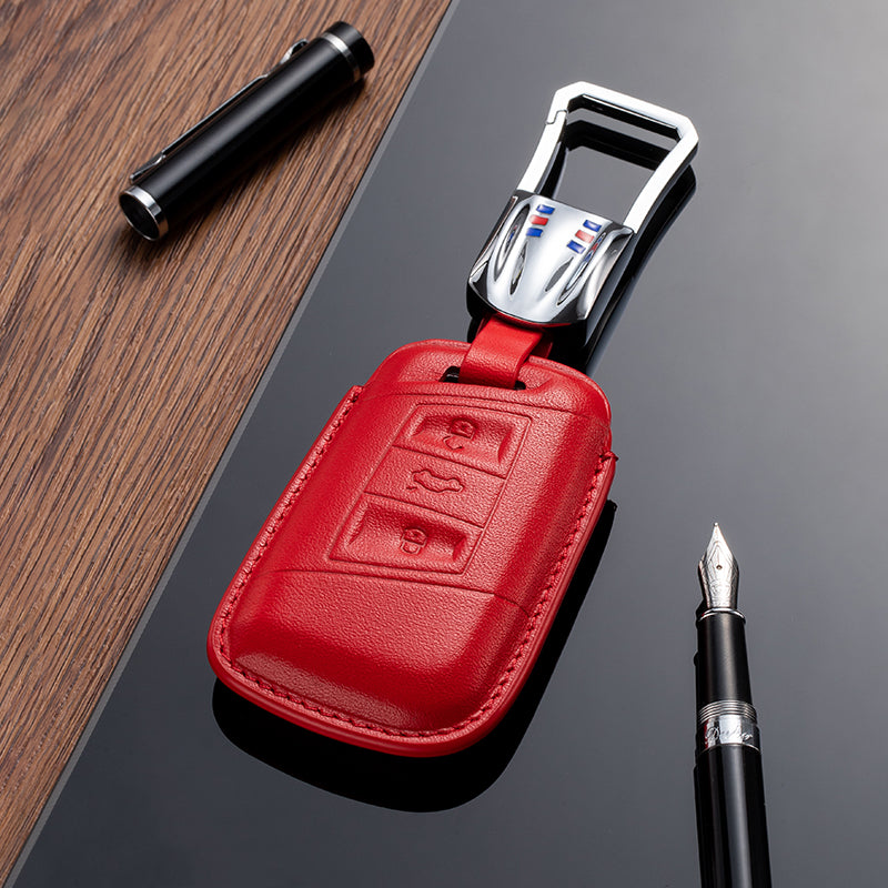 Leather Key Fob Cover for Volkswagen (Model E) - T-Carbon Official Store