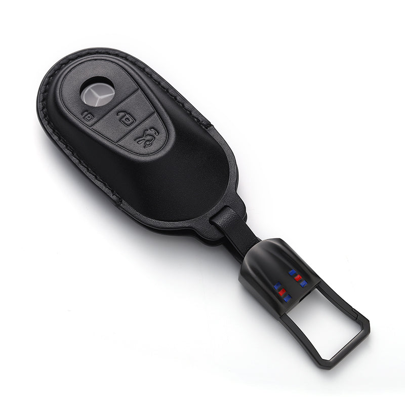 Leather Key Fob Cover for Mercedes Benz (Model D) - T-Carbon Official Store
